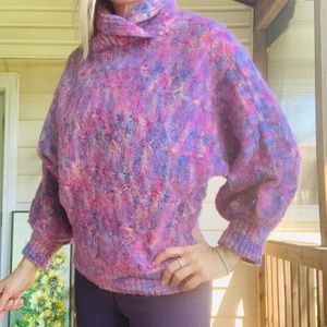 Vintage Balloon Sleeve Mohair and Knit Sweater SM